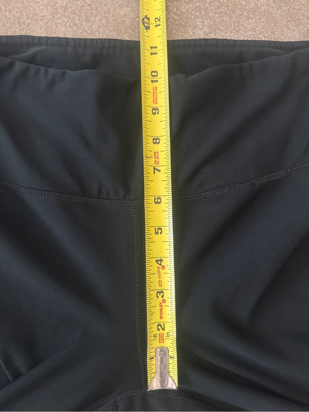 RBX High Rise Laser Cut Geometric Capri Leggings Black Large - Picture 8 of 11
